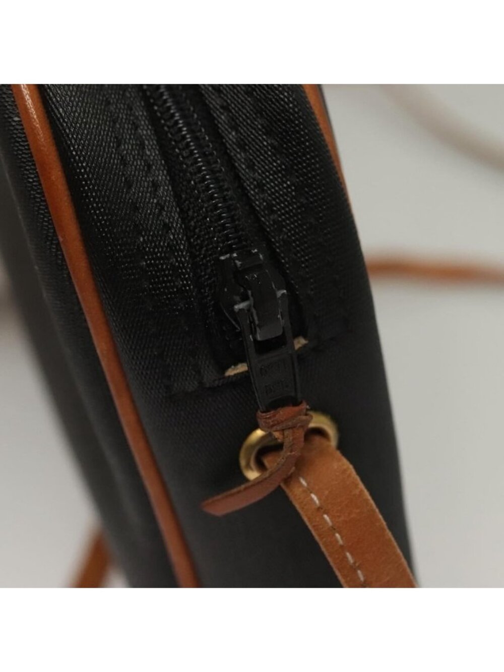 Authentic Christian Dior Shoulder Bag Leather PVC Black Brown - Picture 2 of 16